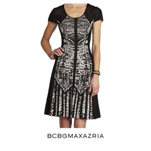 BCBG Krystal Silk Blend Knit Sweater Dress